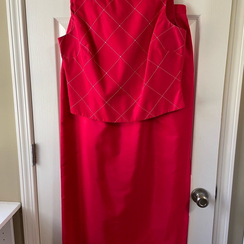 2 piece red formal